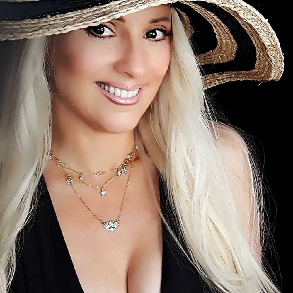 Gold Evil Eye Layered Chain Necklace